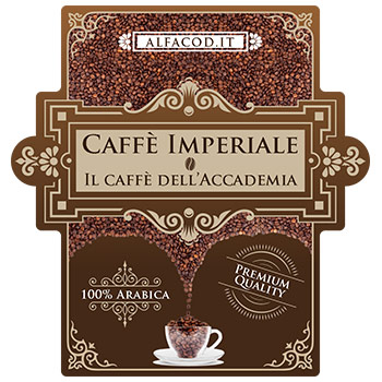 Grafica e logo etichetta caffé